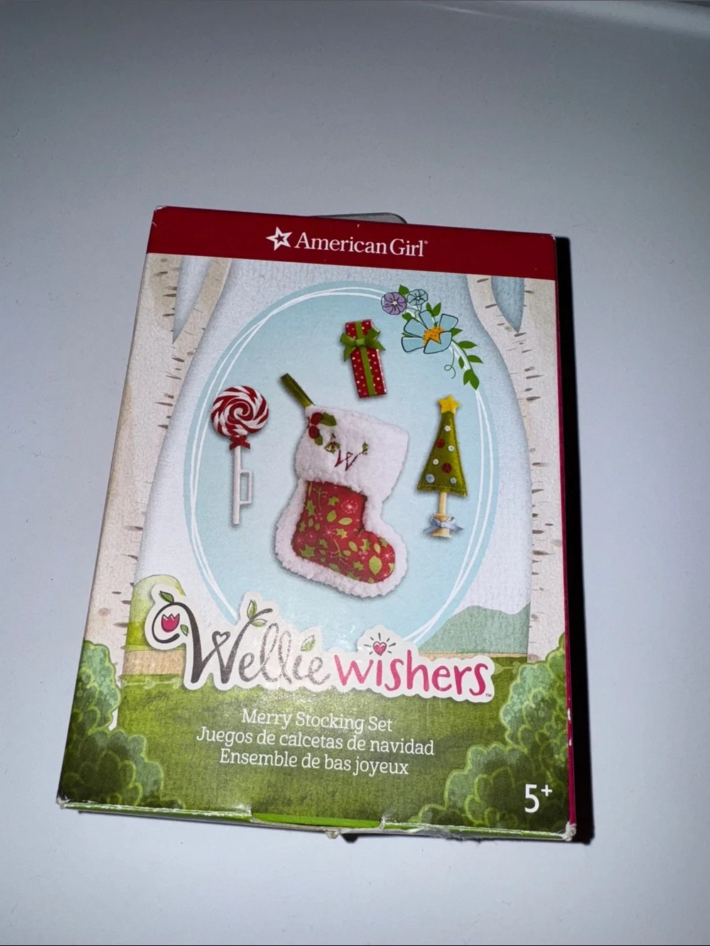 American Girl WellieWishers Merry Stocking Play Set NEW -missing lollipop
